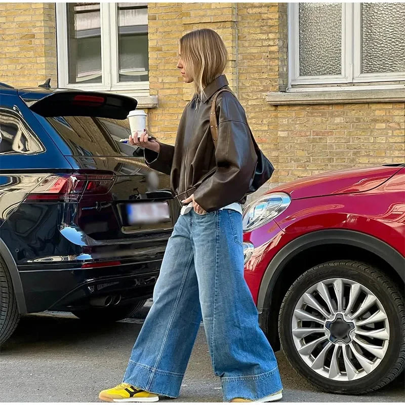 Leather Bomber Jacket
