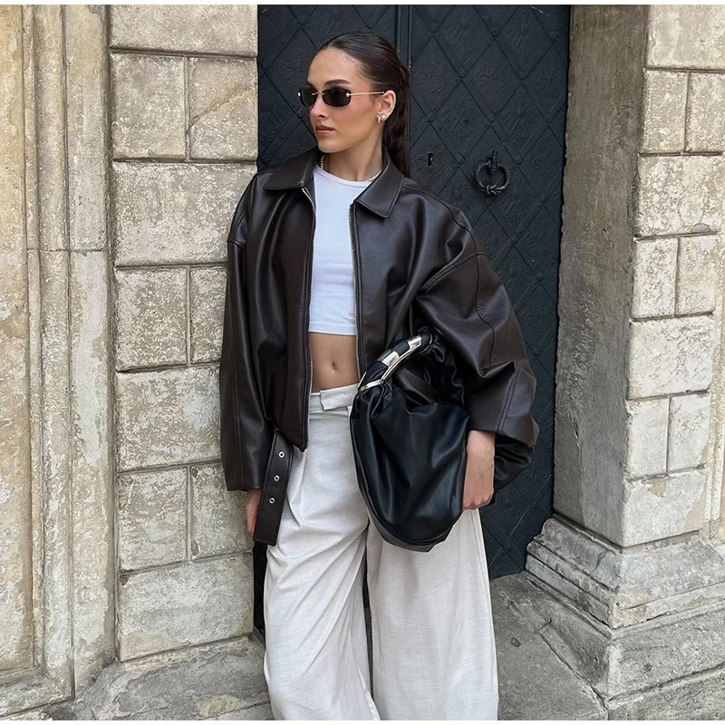 Leather Bomber Jacket